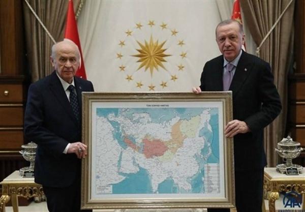 معماری ویلا: واکنش روسیه به نمایش نقشه دنیا ترک اردوغان و باغچلی