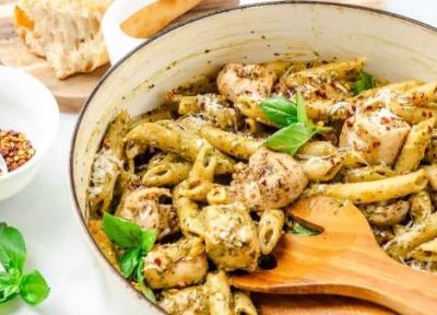 طرز تهیه پاستا پستو با مرغ به روش رستوران های ایتالیایی