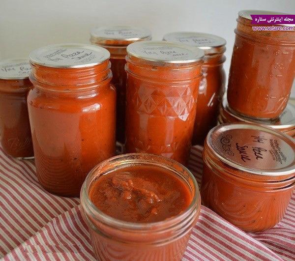 طرز تهیه سس مخصوص پیتزا و طریقه کنسرو کردن آن