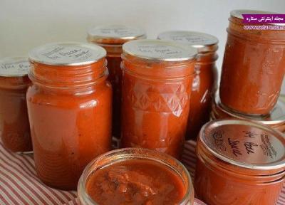طرز تهیه سس مخصوص پیتزا و طریقه کنسرو کردن آن